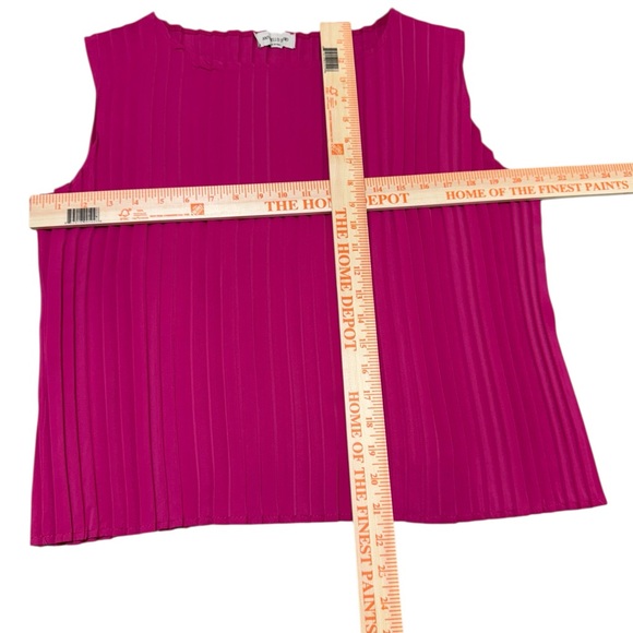 Antonello Serio Women’s pink blouse size M crinkle detail Italian brand EUC - Picture 2 of 4